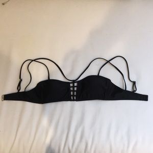 Strappy black bikini